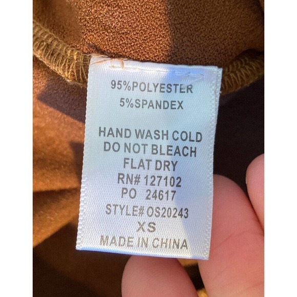 NEW Ooberswank Faux Suede Pull On Pants Size XS Women’s Brown - Picture 4 of 8